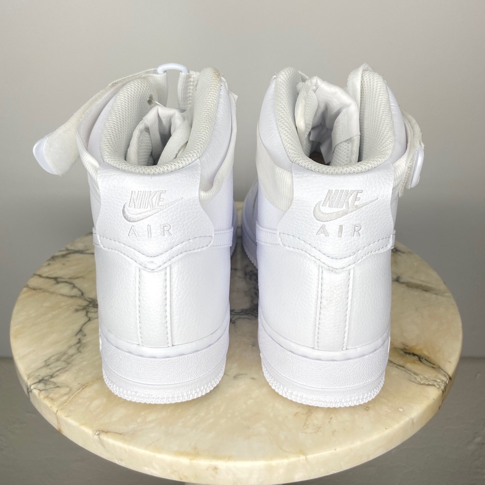SOLD Nike Air Force 1 07' High Tops White Sneakers - Picture 3 of 6